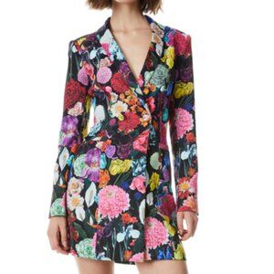 Alice + Olivia LATOYA BLAZER MINI DRESS in Botanical / Floral Print - Size 2